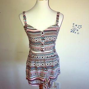 Aztec Print Two Piece Set